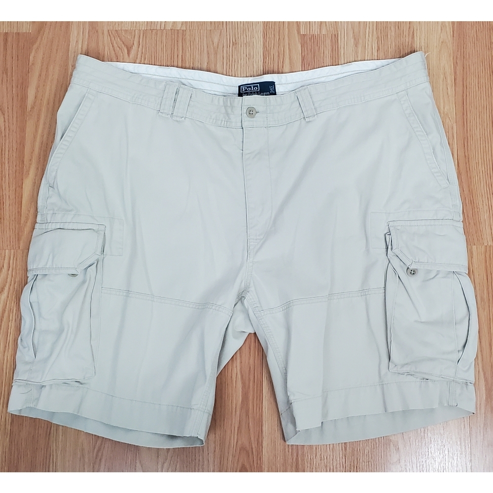 Polo Ralph Lauren 48 big classic chino cargo shorts beige pockets summer outdoor